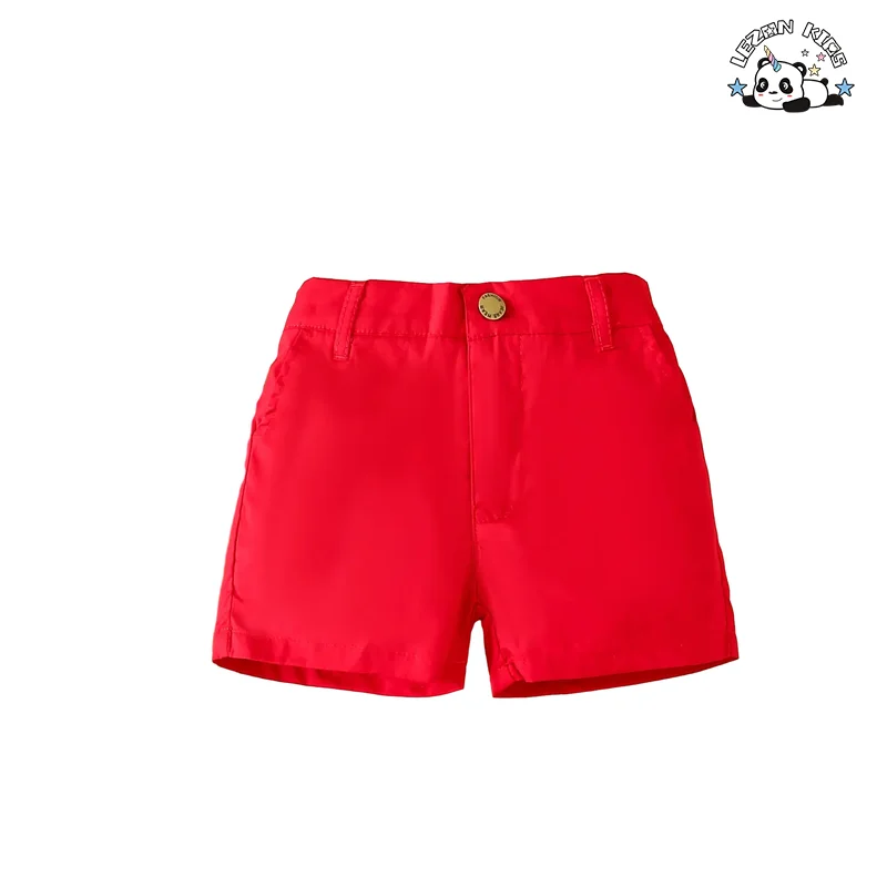 LEZONKIDS - Conjunto de Camisa e Short de Natal Personalizável para Crianças com Manga Curta para Meninos de 2 a 14 Anos